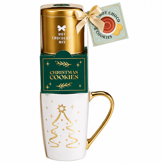 Secret Santa - Soft Wishes cu ciocolata calda si biscuiti Becky's 50g brad Becky's