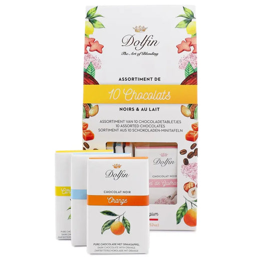 Mix de 10 mini tablete de ciocolată 100g Dolfin Delicatessen