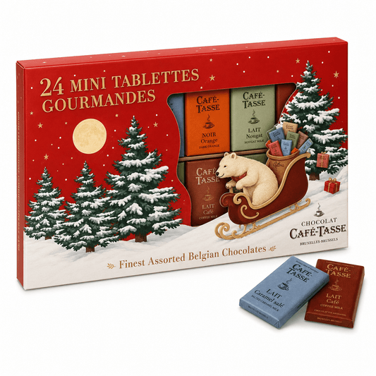 Selecție de 24 mini-tablete de ciocolată Café-Tasse 216g - Ediție de Crăciun Café-Tasse