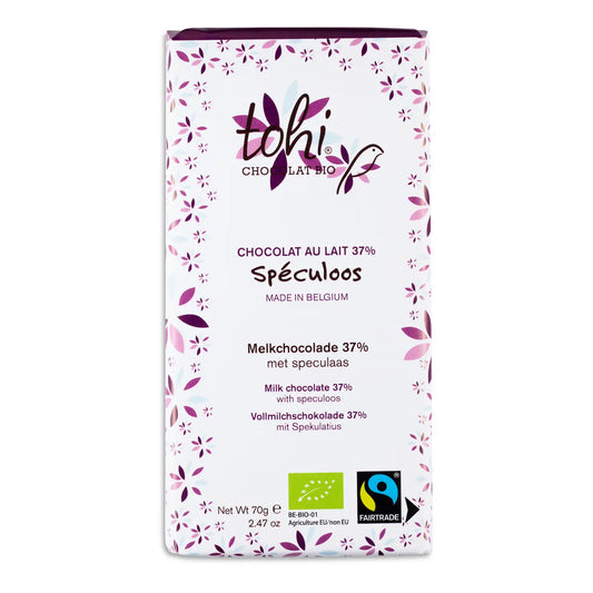 Tabletă de ciocolată cu lapte 37% cu speculoos 70g Dolfin - produs bio Dolfin