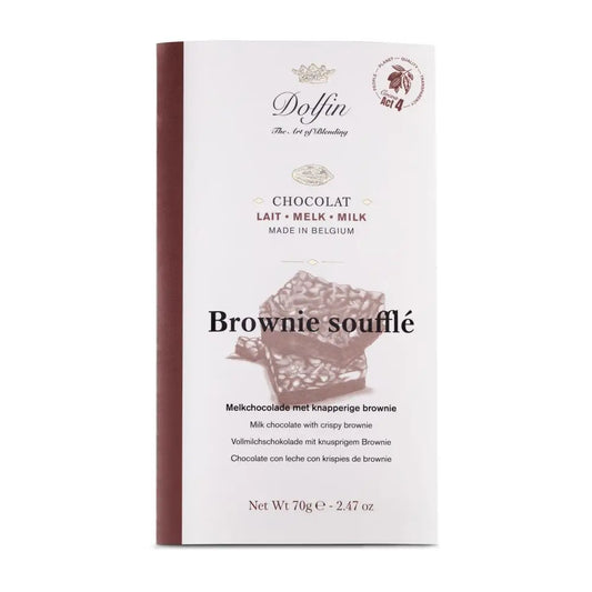 Tabletă de ciocolată cu lapte cu brownies 70g Dolfin Delicatessen