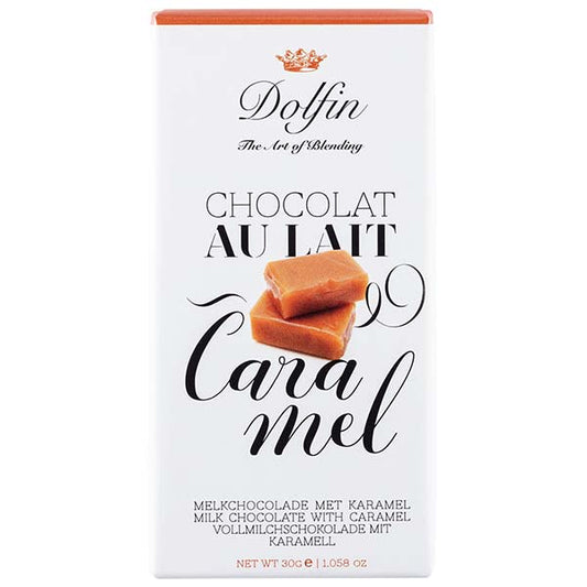 Tabletă de ciocolată cu lapte și caramel cu unt sărat 30g Dolfin Delicatessen