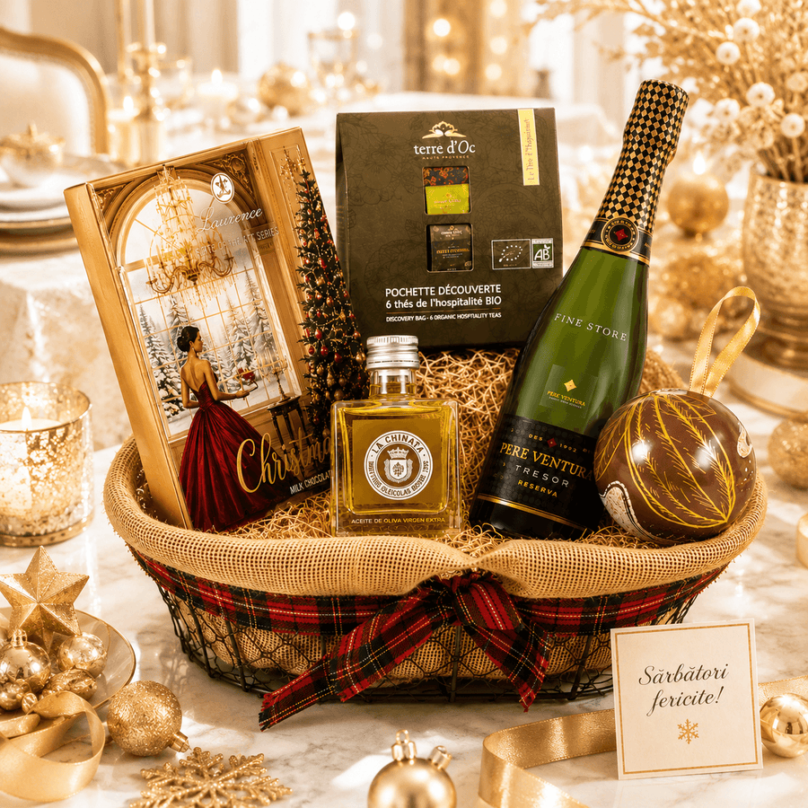 Coș cadou de Crăciun The Sparkling Hamper Delicatessen