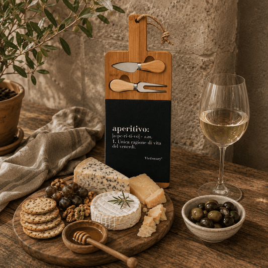 Tocător de aperitiv din bambus cu 2 cuțite, 41×15,2 cm VdE Tivoli 1996