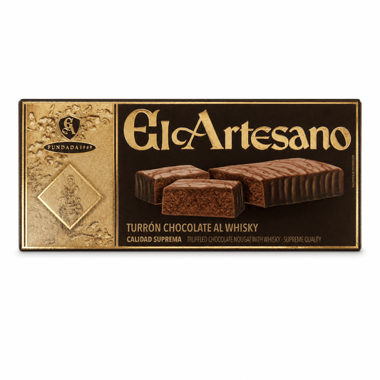 Specialitate de turrón cu ciocolata & whisky El Artesano 200g El Artesano