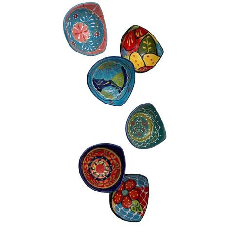Bol cu 3 colțuri din ceramică artizanală spaniolă 10 x 5 cm Delicatessen