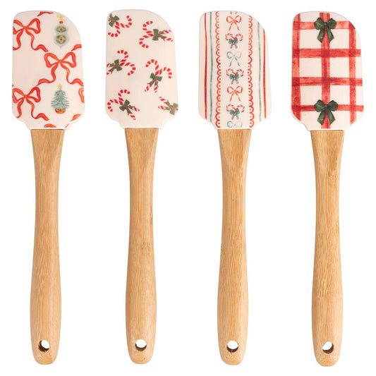 Spatulă de silicon cu mâner de lemn, 24,5 cm — decor de Crăciun VdE Tivoli 1996