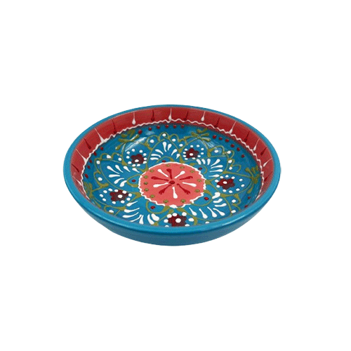 Farfurie mica din ceramică pictată manual Azul Delicatessen