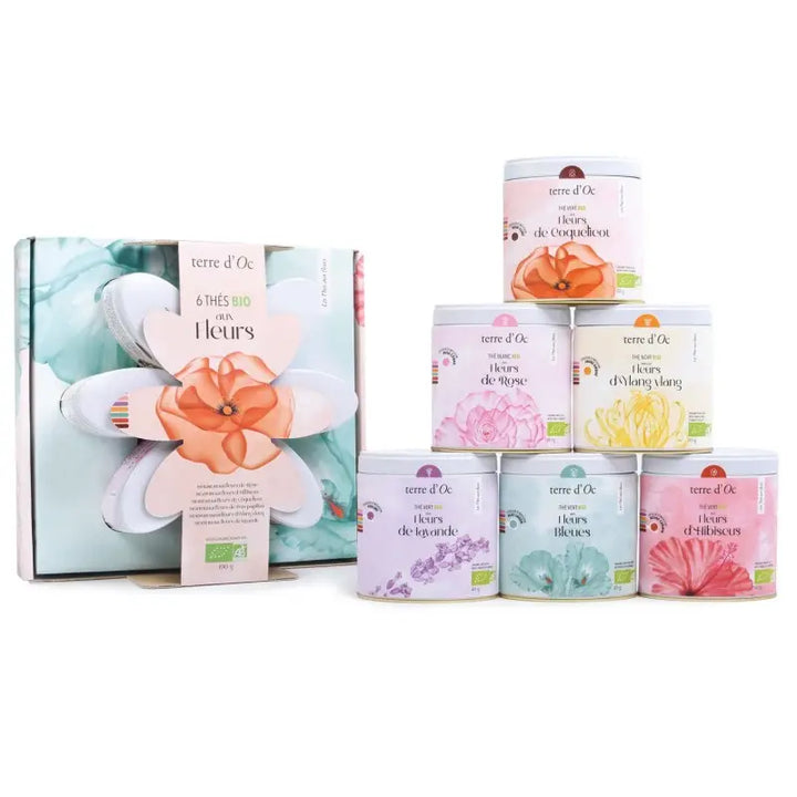 Set 6 ceaiuri organice florale Terre d'Oc 190g - Delicatessen Delicatessen Ceai