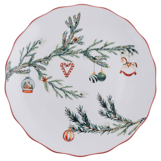 Farfurie întinsă din porțelan, Ø 27 cm — decor de Crăciun VdE Tivoli 1996
