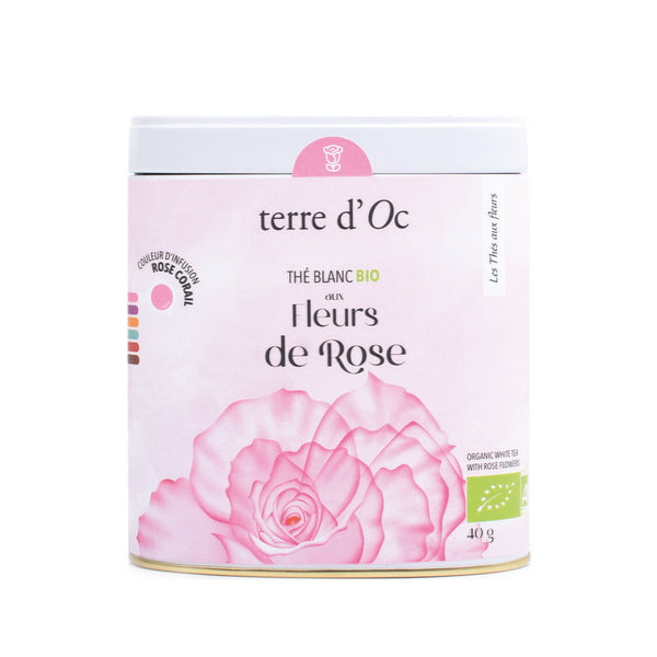 Ceai alb cu flori de trandafir Terre d'Oc 40g - Delicatessen Delicatessen Ceai