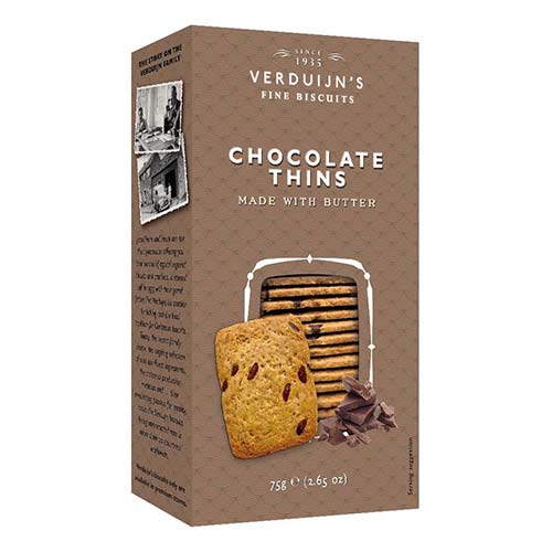 Biscuiti cu ciocolata Verduijn's Fine Biscuits 75g - Delicatessen Delicatessen