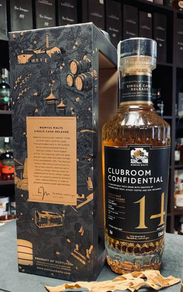 Whisky Clubroom Confidential Glenmoray 14 YO Single Malt 700ml - Delicatessen Delicatessen alcool