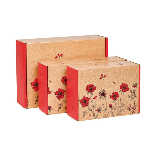 Cutie cadou rectangulară kraft Countryside Awakening 25 × 18,5 × 9,5 cm Delicatessen