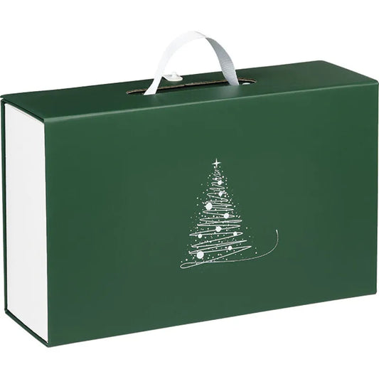 Cutie cadou dreptunghiulară din carton Winter Elegance verde 33.5 x 20 x 10.5 cm Delicatessen