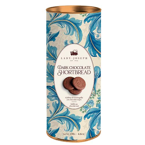 Biscuiți în cutie cadou cu ciocolată neagră Lady Joseph 130g Delicatessen