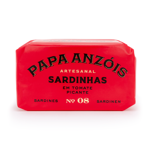 Papa Anzóis Sardine în Sos de Roșii Picant, 120g Papa Anzóis
