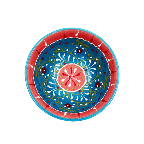 Bol mare din ceramică pictată manual Azul Delicatessen