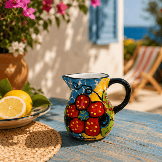 Carafă mica din ceramică artizanală spaniolă Escamoso 9 cm Delicatessen