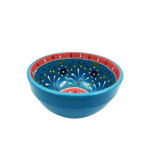 Bol mic din ceramică pictată manual Azul Delicatessen