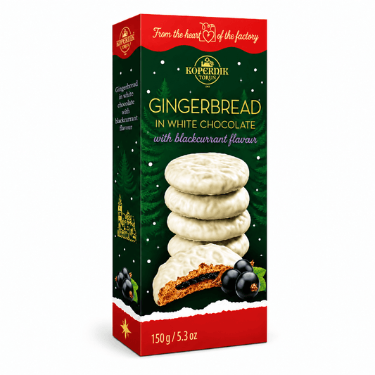 Kopernik turta dulce cu ciocolata alba si coacaze 150g - Editie de Craciun