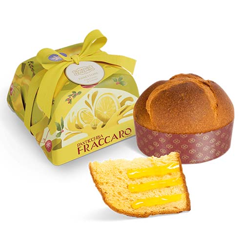 Panettone artizanal cu crema limoncello Fraccaro 750g - editie Craciun