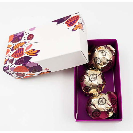 Laurence Chocolate cutie cu 3 mandarine in ciocolata neagra 150g Laurence Chocolate