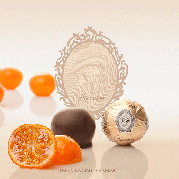 Mandarine in ciocolata neagra Laurence Chocolate 200g