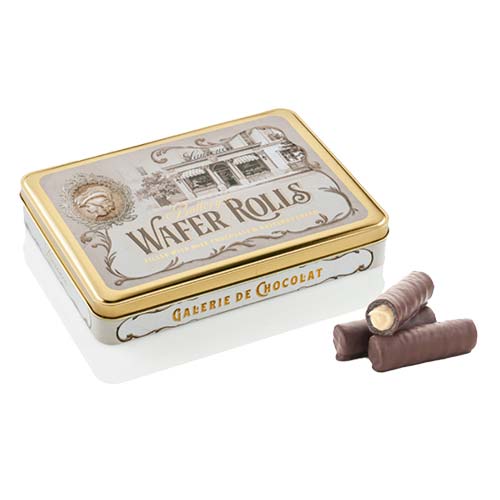 Napolitane cu unt în cutie metalică Laurence Chocolate Delicatessen