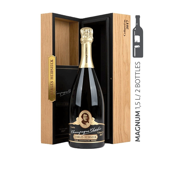 CHARLES HEIDSIECK Cuvee Champagne Charlie 2017 MAGNUM in Cutie de Lemn - Delicatessen Delicatessen