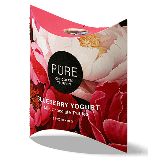 Cutie cu 3 trufe de primăvară Pure Chocolate 40g Delicatessen