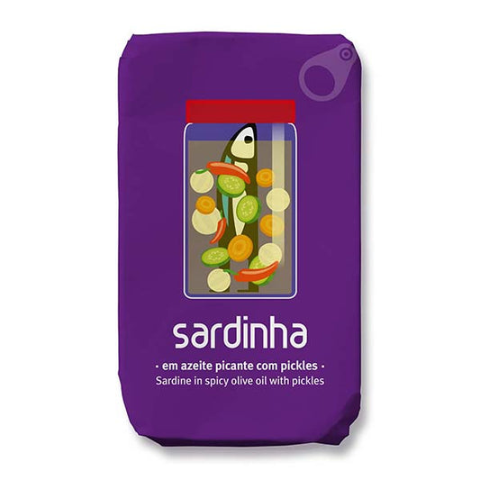 Sardinha sardine în ulei de măsline picant cu murături 120g Sardinha