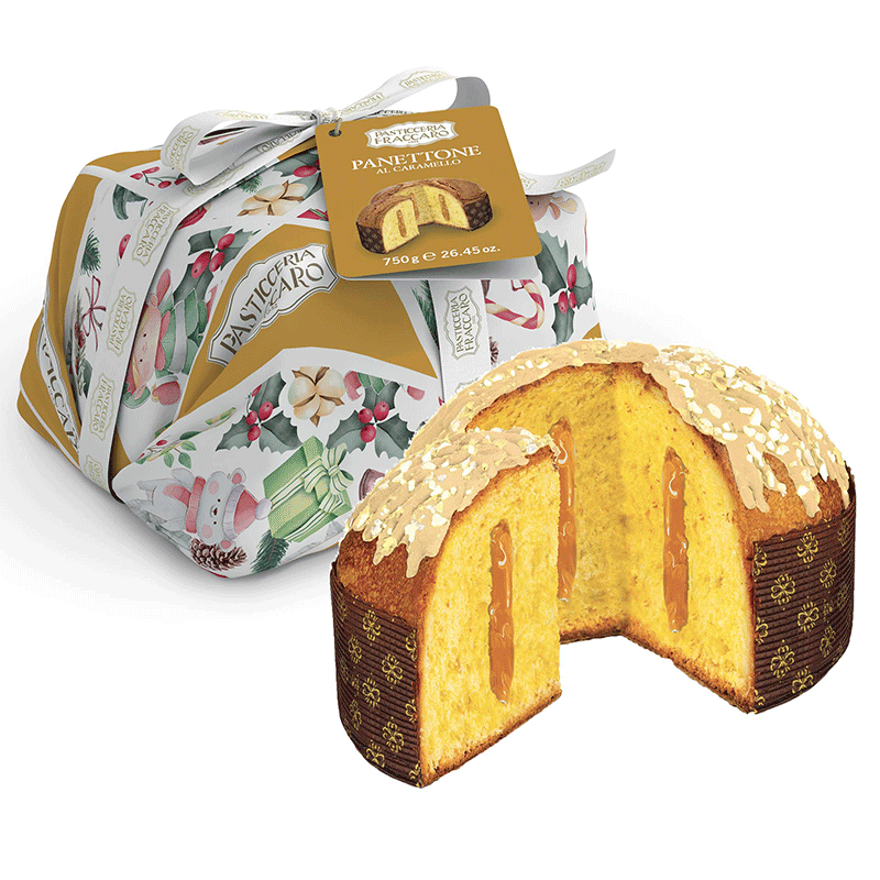 Panettone artizanal cu caramel sarat Fraccaro 750g