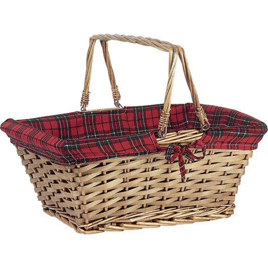 Coș din răchită Scottish cu mânere 42x32x18 cm Delicatessen