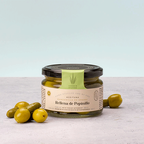 Măsline Manzanilla umplute cu castraveți murați Don Gastronom 280g Delicatessen
