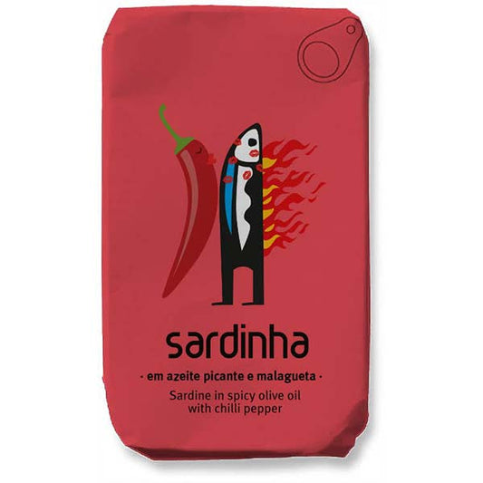 Sardinha sardine în ulei de măsline picant cu ardei iute 120g Sardinha