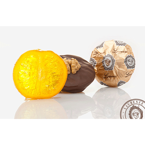 Laurence Chocolate felii de portocala in ciocolata neagra 200g Laurence Chocolate