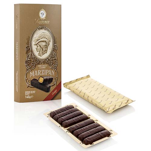 Laurence Chocolate ciocolata cu martipan si portocale 140g Laurence Chocolate