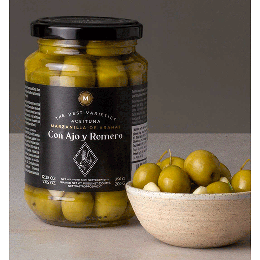 Măsline Manzanilla cu rozmarin și usturoi Don Gastronom 370g Delicatessen