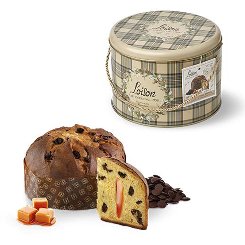 Panettone cu caramel sarat si ciocolata 750g - Delicatessen Delicatessen Panettone