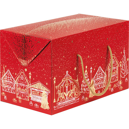 Cutie cadou dreptunghiulara rosie 31.5x16x16 cm Delicatessen