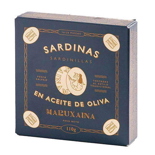 Sardine premium prăjite în ulei de măsline Maruxaina 120g Maruxaina