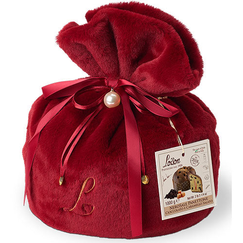 Panettone cu caramel sarat Loison 1kg rosu - Delicatessen Delicatessen Panettone