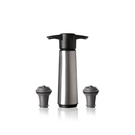 Vacu Vin Wine Saver Original inox, pompă de vid și 2 dopuri Vacu Vin