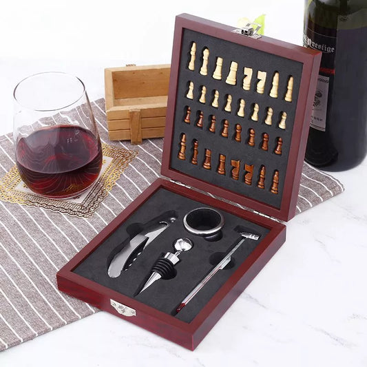 Set sah si accesorii vin Checkmate Delicatessen