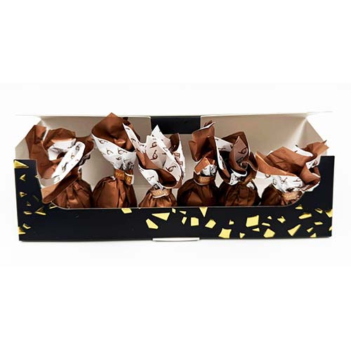 Cutie Paillette Noir cu 6 smochine cu caramel sărat Delicatessen
