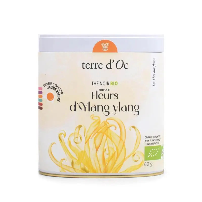 Ceai negru organic cu aroma de flori de Ylang-Ylang Terre d'Oc 80g