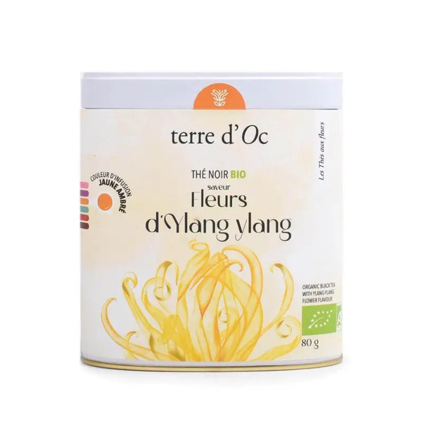 Ceai negru organic cu aroma de flori de Ylang-Ylang Terre d'Oc 80g - Delicatessen Delicatessen Ceai