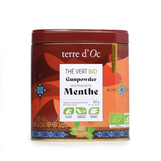 Ceai verde organic cu mentă Terre d'Oc 80g Delicatessen