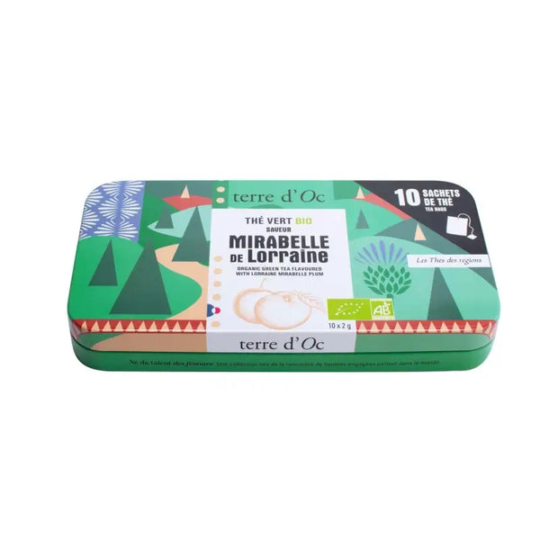 Ceai verde bio cu corcoduse din Lorraine - penar metalic cu 10 infuzii